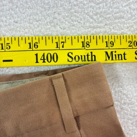 VTG Facconable Chino Pants Mens 38x38 Brown Albert Goldberg Open Hem Pleated NWT - Picture 5 of 7